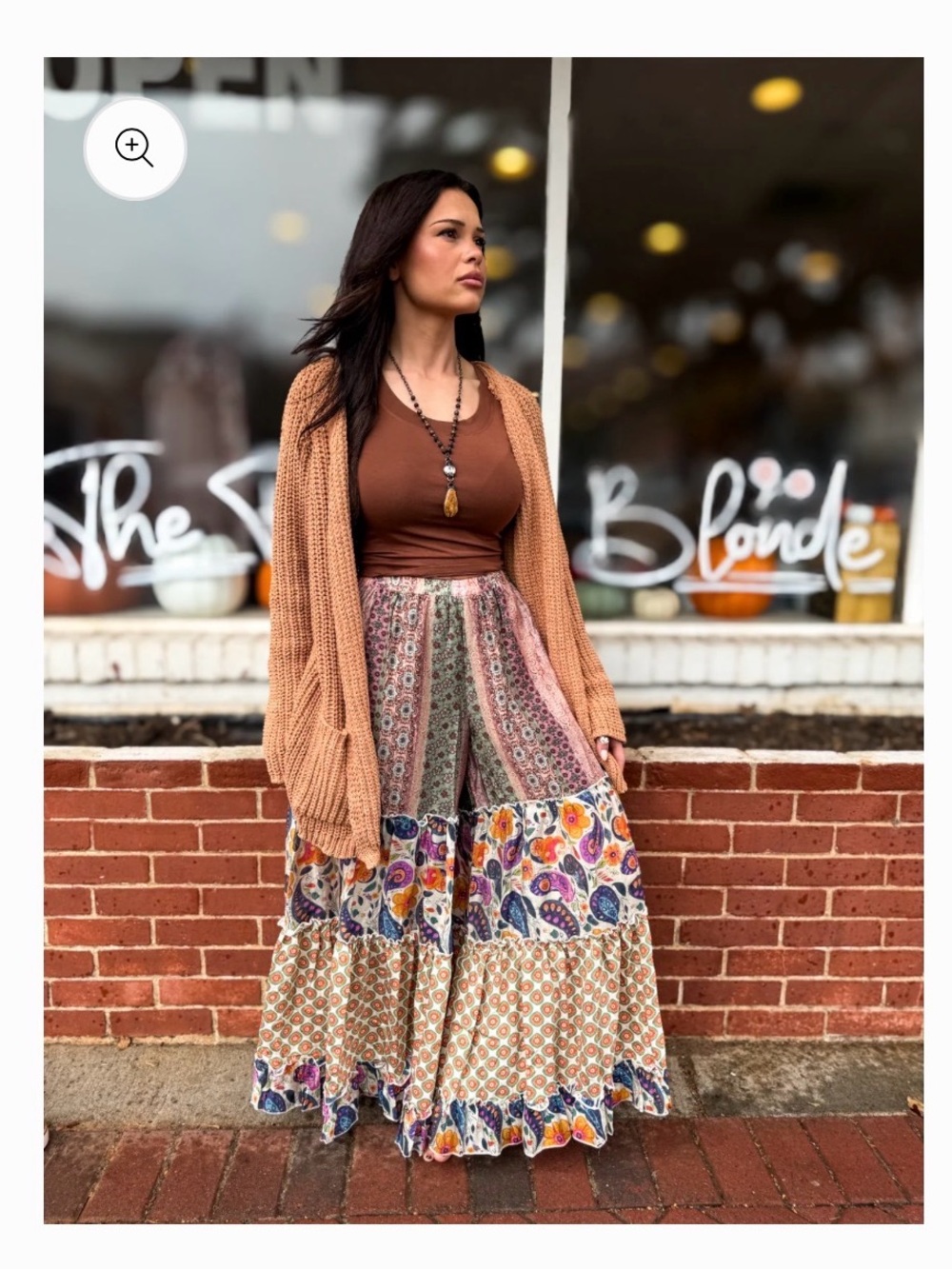 POL Boho Wide-Leg Pants in Pink, Purple, Yellow and Cream - Picture 7 of 7